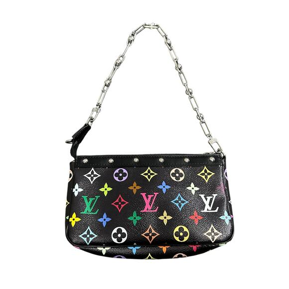 Louis Vuitton x Murakami 20 Year Anniversary Black Multi Pochette Shoulder Bag - Picture 3 of 7